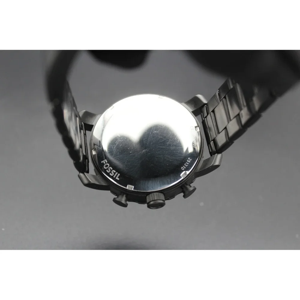 Fossil‎ Nate JR1401 Black Chronograph Men's Watch – All Functions Work